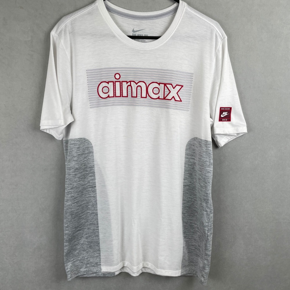 Nike Air Max Dri-FIT Non Ducor Duco T-Shirt M White Organic Cotton Gym Rare NWOT